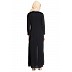 Front open abaya with golden color embroidery- Black Front open abaya with golden color embroidery- Black